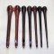 Rosewood Crochet Hooks with leather bag Set of 7 | Simple and Old style Antique Wooden Crochet Hooks