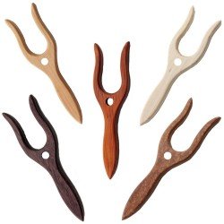 Knitting Fork and Eye Needle Kit Wood Cord Making Hand Cut Lucet Fork Ancient Cording Tool for Knitters Crocheters and All Fiber Artists Knitting Fork and Eye Needle Kit Wood Cord Making Hand Cut Lucet Fork Ancient Cording Tool for Knitters Crocheters and All Fiber Artists