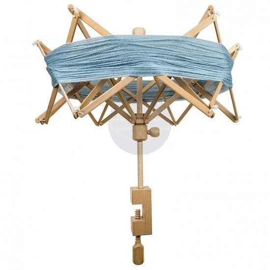 Wooden Umbrella Swift Yarn Winder, Knitting Umbrella