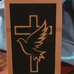 Handmade Wooden Baby Urn with cross symbol Handmade Wooden Baby Urn with cross symbol