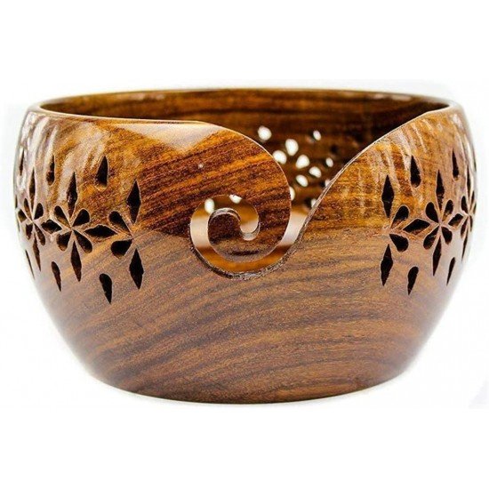 Wooden Yarn Bowl Wooden Yarn Bowl