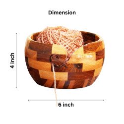 Handmade Wooden Yarn Bowl for Knitting Crochet Accessory Handmade Wooden Yarn Bowl for Knitting Crochet Accessory
