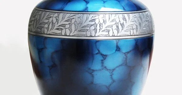 Funeral Cremation Urn | Human Ashes Cremation Urn | Sapphire Blue