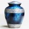 Funeral Cremation Urn | Human Ashes Cremation Urn | Sapphire Blue Cremation Urn | Affordable Adult Urn | , Large 10.5" | with Velvet Bag