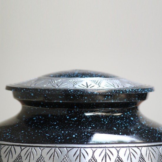 Funeral Cremation Urn | Human Ashes Cremation Urn | Galaxy Cremation Urn | Affordable Adult Urn | Large 10.5" | with Velvet Bag