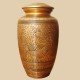 Golden Large Funeral Cremation Urn | Handmade Human Ashes Cremation Urn | Affordable Adult Urn 