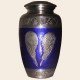 Angel Wings Handmade Large Funeral Cremation Urn | Handmade Human Ashes Cremation Urn | Affordable Adult Urn Blue or Brown