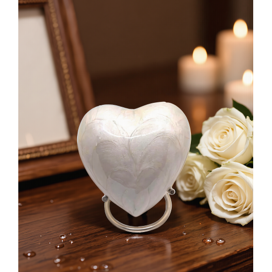 Yahavi - Funeral Cremation Urn Heart Shape | Human Ashes Cremation Urn | Heart Cremation Urn | Affordable Adult Urn