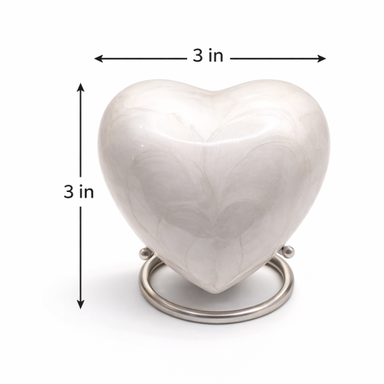 Yahavi - Funeral Cremation Urn Heart Shape | Human Ashes Cremation Urn | Heart Cremation Urn | Affordable Adult Urn