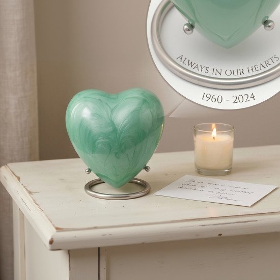 Funeral Cremation Urn Heart Shape | Human Ashes Cremation Urn | Heart Cremation Urn | Affordable Adult Urn