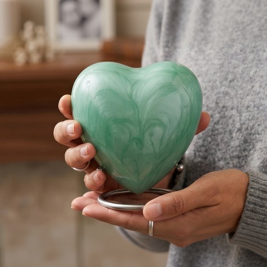 Funeral Cremation Urn Heart Shape | Human Ashes Cremation Urn | Heart Cremation Urn | Affordable Adult Urn