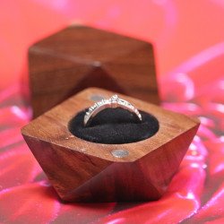 Engrave Ring box | HANDMADE Wood ring box | Rustic ring box | Engagement ring box | Secret ring box | Unique ring box | Valentine Gift 