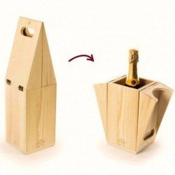 Wooden Bottle Holder 