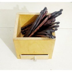 Wooden Crochet Hook Organizer with drawer, Crochet Hooks workstation
