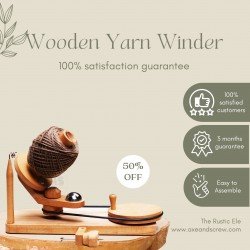 Wooden Yarn Ball Winder Hand Operated - Large Size Ideal for Heavy Duty, Crochet and Knitting Accessories 