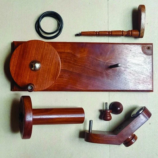 Large wooden yarn ball winder for heavy duty, Rosewood & beech wood