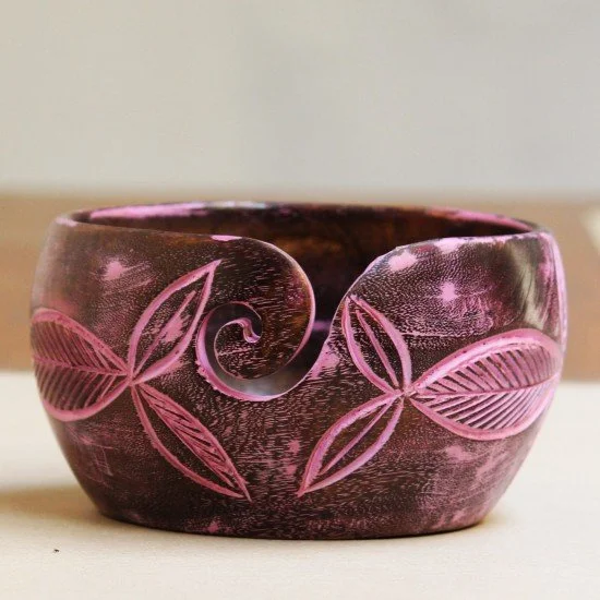 Antique Handmade Beautiful Wooden Yarn Bowl - Preventing Slipping and  Tangles, Handmade Knitting Bowl, Gift for Knitting