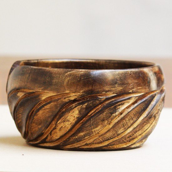 Antique Handmade Beautiful Wooden Yarn Bowl - Preventing Slipping and Tangles, Handmade Knitting Bowl, Gift for Knitting Lovers, Mother etc