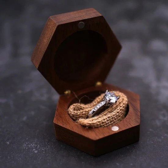 Buy Wood Ring Box Made From Natural Solid Red Mahogany for Tungsten or  Ceramic Bands, Upgrade Presentation Gift Box for Men or Women Rings Online  in India - Etsy