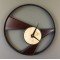 Modern Wall Clock in Metal and Wood, Analogue Wall Clock, Gift for Wedding, Anniversary, Birthday etc