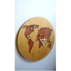 World Map Wooden Wall Clock, Analogue Wall Clock, Gift for Wedding, Anniversary, Birthday etc World Map Wooden Wall Clock, Analogue Wall Clock, Gift for Wedding, Anniversary, Birthday etc