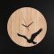 Eagle Engrave Round Wooden Wall Clock, Analogue Wall Clock, Gift for Wedding, Anniversary, Birthday etc